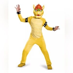 Tween / Youth Bowser One Piece Stretchy Bowser - Mario Bros Costume Size XL